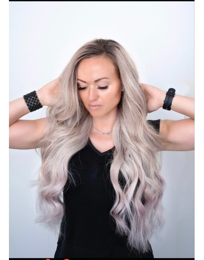 Hair Weft Platinum Ash SILVER