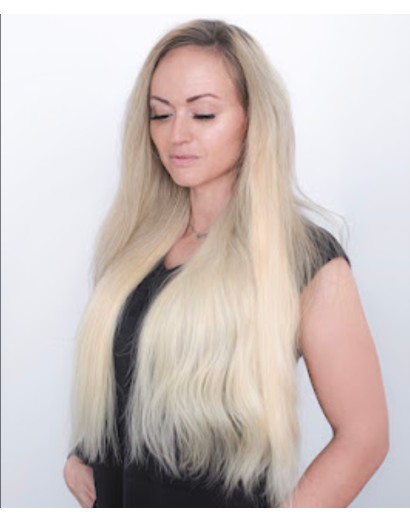 Clip In Hair Weft Platinum...